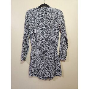 Michael‎ Kors Long Sleeve Shorts Romper Size Small Leopard Print